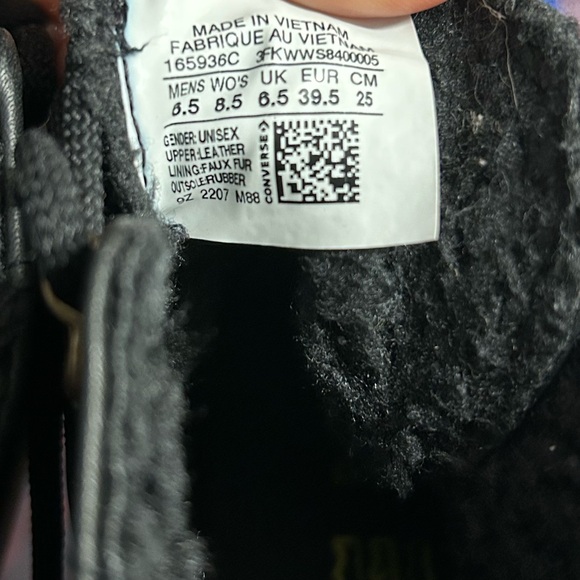 Converse Chuck GORE-TEX Waterproof Black & White Women’s size 8.5 Men’s 6.5 - Picture 7 of 7